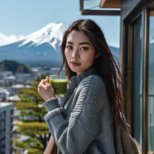 ผู้หญิงจิบมัทฉะลาเต้ หอมมัน สดชื่น ช่วยเพิ่มสมาธิ เหมาะสายเฮลท์ตี้และคาเฟ่ฮอปปิ้ง