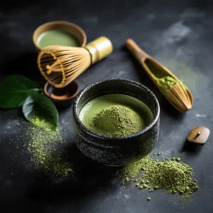 ผงมัทฉะสีเขียวสด ไม่หม่น โฟมสวย เหมาะพิธีชงชาและเมนูมัทฉะเย็น