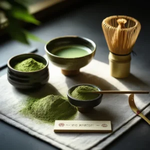 ผงมัทฉะแท้ เกรดพรีเมียม บดหิน กลิ่นหอมอูมามิ ชงลาเต้และทำขนมได้ สีเขียวมรกตสดใส