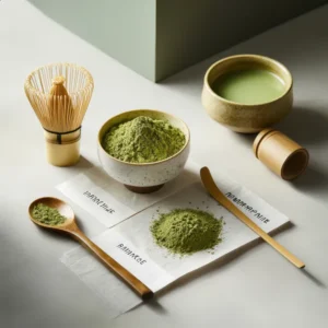 ผงมัทฉะเกรดพิธีการ กลิ่นอูมามิ เนียนละลายง่าย เหมาะชงลาเต้ ทำขนม และสมูทตี้