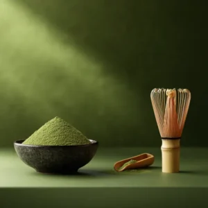 ผงชาเขียวมัทฉะบดหิน เนื้อเนียน กลิ่นอุมามิ สีสด เหมาะชงสดและลาเต้