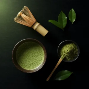 ผงชาเขียวมัทฉะคัดพิเศษ สีสด กลิ่นหวานหญ้าอ่อน เหมาะชงสด–ลาเต้