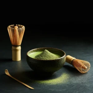 ผงชาเขียวมัทฉะบดหิน สีเขียวหยก เนียนละเอียด หอมอุมามิ เหมาะชงสดและลาเต้