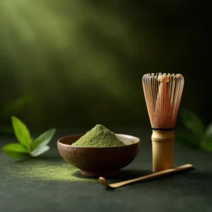 ภาพผงชาเขียวมัทฉะบดหิน เนื้อเนียน กลิ่นอุมามิ เหมาะชงสด