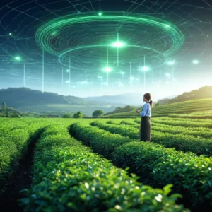 ทิวไร่ชาเขียวใต้ร่มเงา เหมาะผลิตใบเทนฉะให้ผงมัทฉะรสอุมามิ