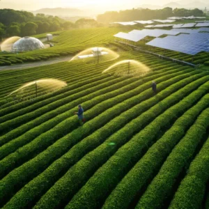 สวนชาญี่ปุ่นเทอรัวร์ดี ดินน้ำอากาศเหมาะสม ผลิตมัทฉะหอมหวานหลังกลืน สีเขียวสวย