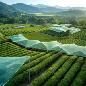 แปลงชาเขียวปลอดสาร ดูแลอย่างพิถีพิถัน ให้ใบชาคุณภาพสำหรับทำมัทฉะพรีเมียม