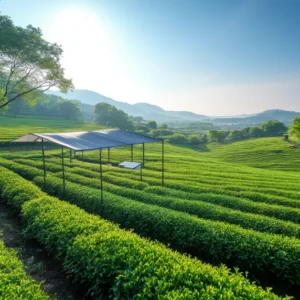 วิวไร่ชาเขียวบรรยากาศร่มเงา เหมาะผลิตใบเทนฉะเพื่อผงมัทฉะรสอุมามิ