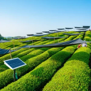 ทิวไร่ชาเขียวใต้ร่มเงา สภาพแวดล้อมเหมาะผลิตเทนฉะให้ผงมัทฉะรสอุมามิ