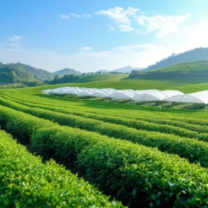 สวนชาอินทรีย์ ดูแลพิถีพิถัน ให้ใบชาคุณภาพสูงสำหรับทำผงมัทฉะสีเขียวสด